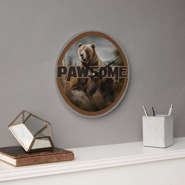 Grande Horloge Ronde Pawsome (Bureau)