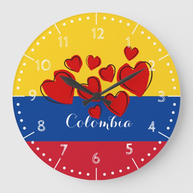 Grande Horloge Ronde Pays de Colombiaflag (Recto)