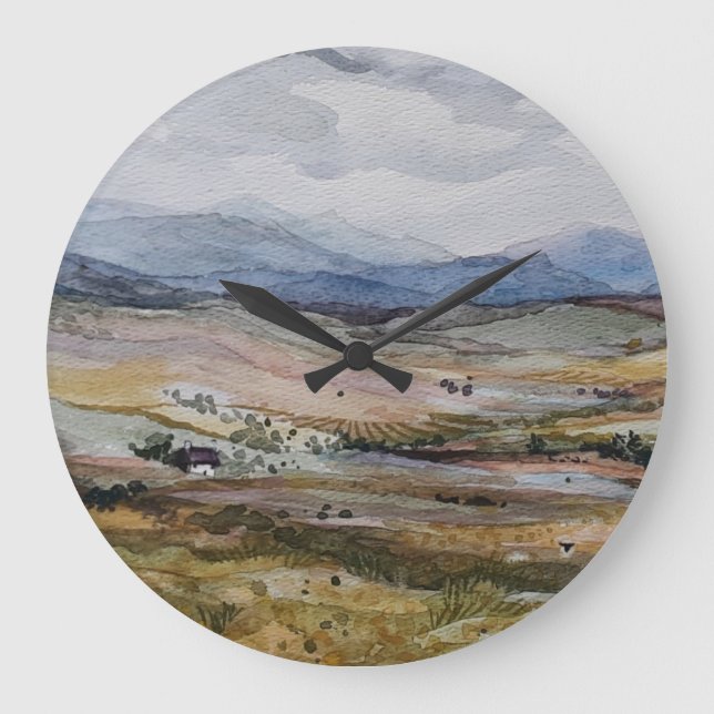 Grande Horloge Ronde Paysage écossais (Recto)