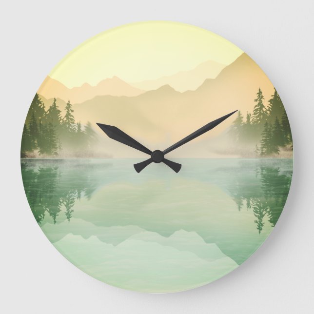 Grande Horloge Ronde Paysage forestier des monts Citrus (Recto)