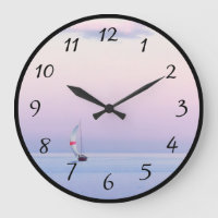 Paysage marin pastel avec un voilier