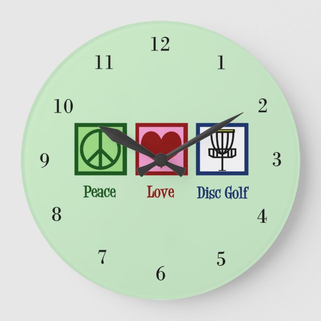 Grande Horloge Ronde Peace Love Disk Golf (Recto)