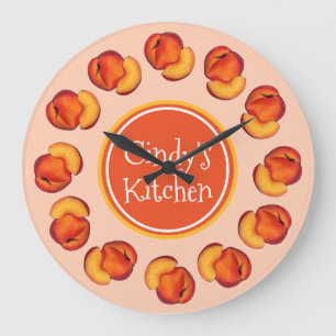 Grande Horloge Ronde Peach été juteux mûr Georgia Paches cuisine