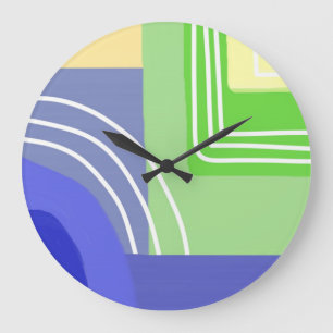 Grande Horloge Ronde peinture abstraite moderne