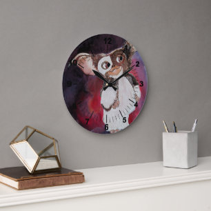 Grande Horloge Ronde Peinture de créature orientale par Alfred Fox