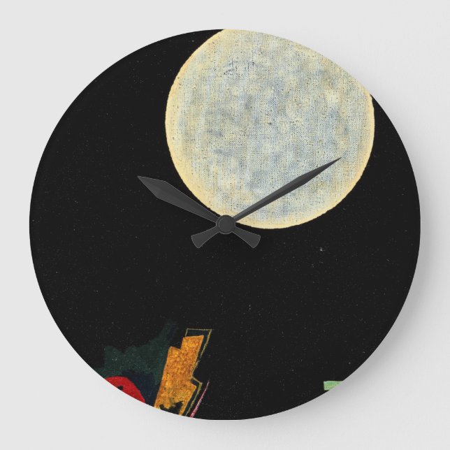Grande Horloge Ronde Peinture de nuit par Wassily Kandinsky (Recto)