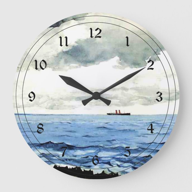 Grande Horloge Ronde Peinture de Winslow Homer, Bermudes (Recto)