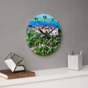 Grande Horloge Ronde Peinture du Monastère de San Miguel par Alfred Fox