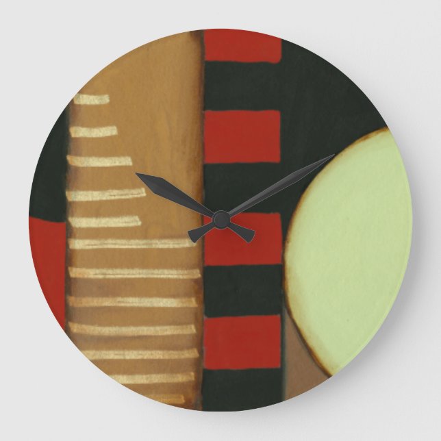 Grande Horloge Ronde Peinture lambrissée par style contemporain de (Recto)