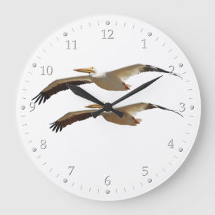 Grande Horloge Ronde Pélican volant 4