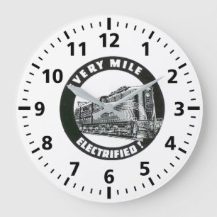 Grande Horloge Ronde Pennsylvania Railroad tous les milles électrifiés