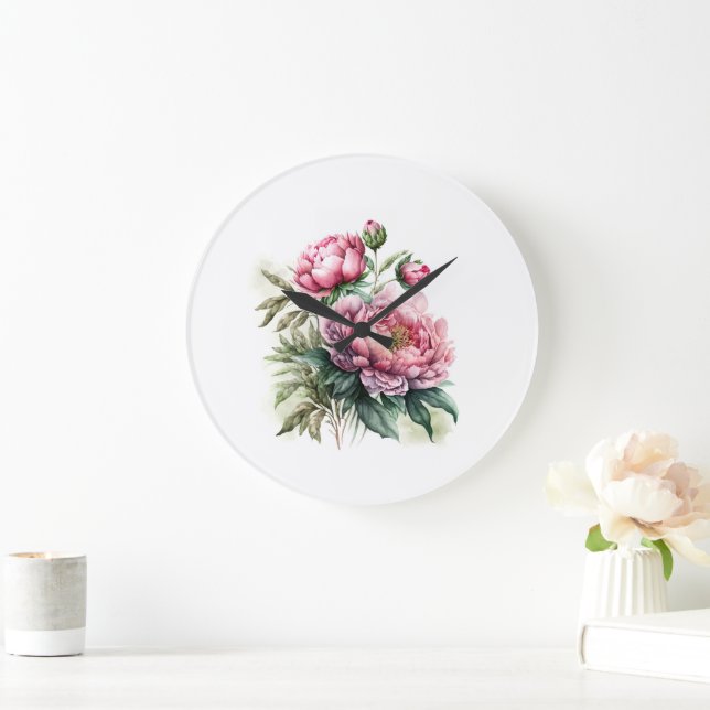 Grande Horloge Ronde Peony (Maison)