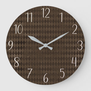 Grande Horloge Ronde Pépinière gothique Arlequin noir