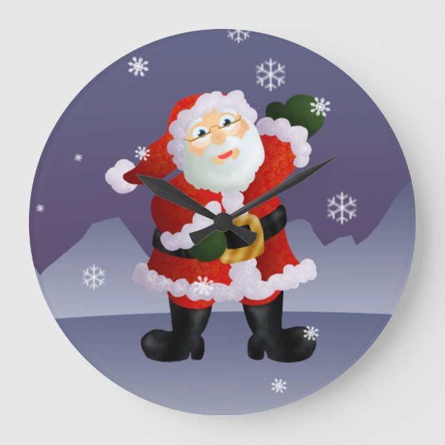 Grande Horloge Ronde Père Noël (Recto)