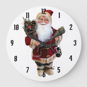 Grande Horloge Ronde Père Noël