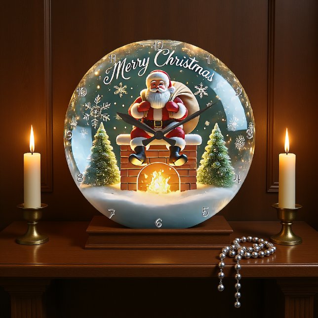 Grande Horloge Ronde Père Noël sur le Chemin (Créateur téléchargé)