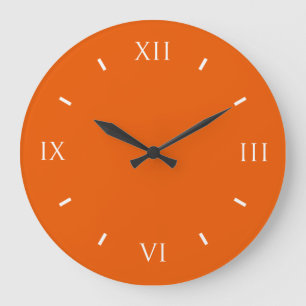 Grande Horloge Ronde Persimmon Cool coloré
