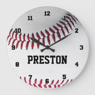 Grande Horloge Ronde Personalized Baseball Clock