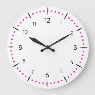 Grande Horloge Ronde PERSONNALISER - Cadran de montre à points