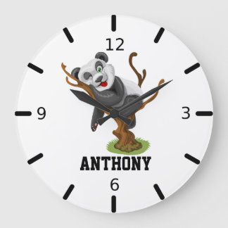 Grande Horloge Ronde Personnalité du Panda
