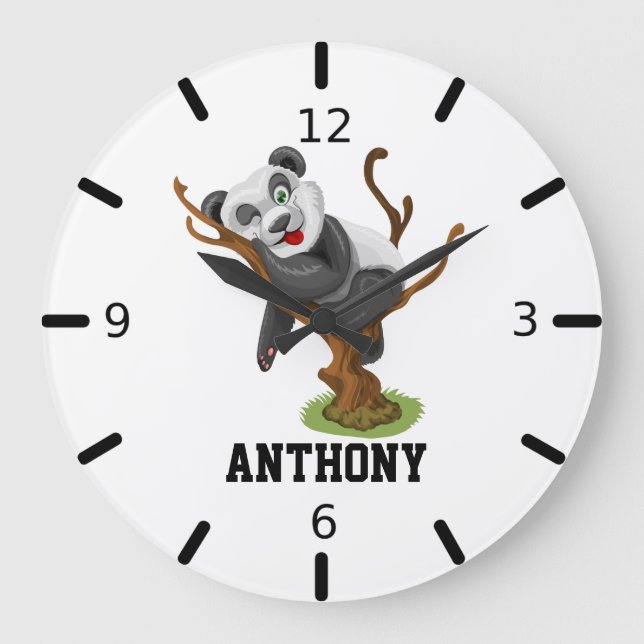 Grande Horloge Ronde Personnalité du Panda (Recto)