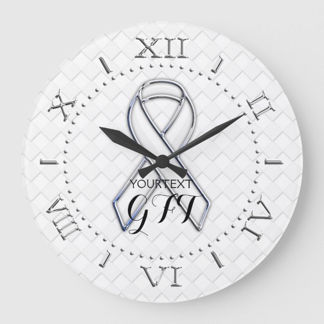 Grande Horloge Ronde Personnalized White Ribbon (Recto)