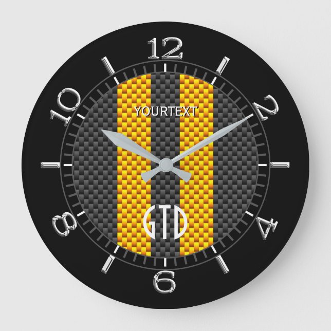 Grande Horloge Ronde Personnalized Yellow (Recto)