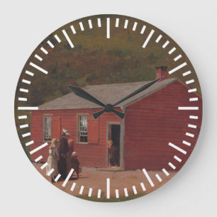Grande Horloge Ronde Petit bac de l'école rouge par Winslow Homer