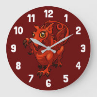 Petit dragon rouge rampant de bébé gallois dessin