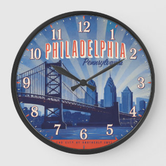 Grande Horloge Ronde Philadelphia Pennsylvania Bridge Philly Skyline