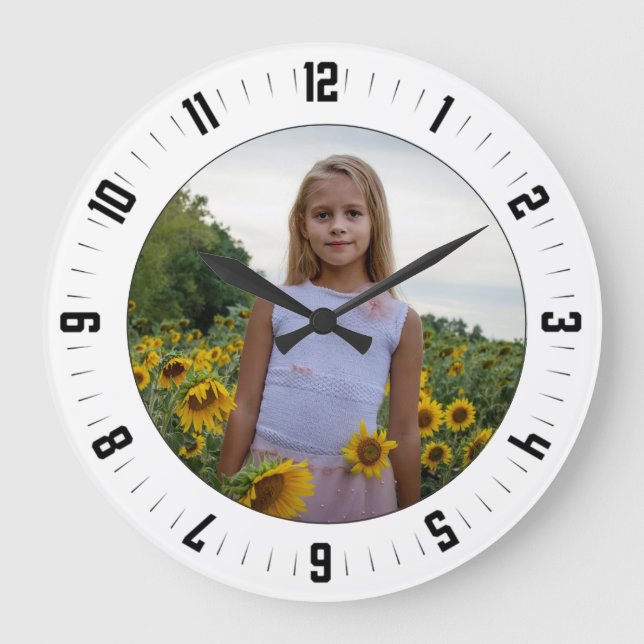 Grande Horloge Ronde Photo Custom Acrylic Wall Clock (Recto)
