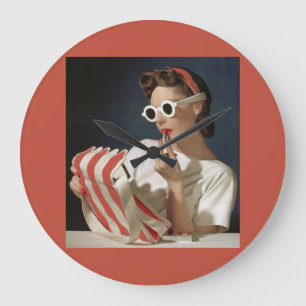 Grande Horloge Ronde photo de mode des années 1950