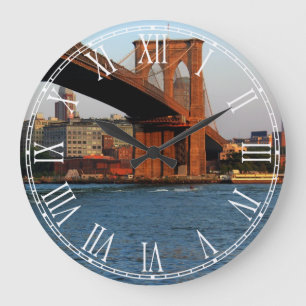 Grande Horloge Ronde Photo du pont de Brooklyn dans NYC