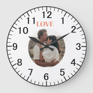 Grande Horloge Ronde photo personnalisée