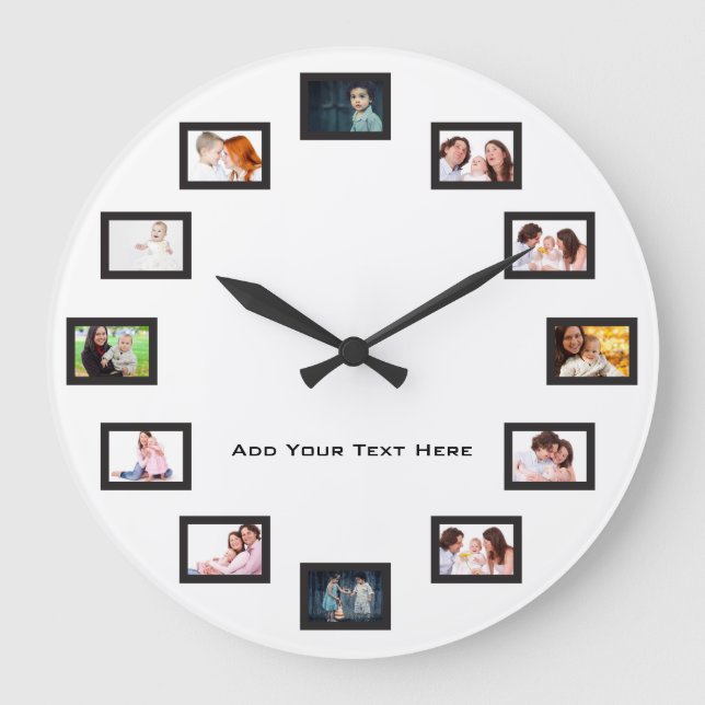 Grande Horloge Ronde Photos de Create Custom (Recto)