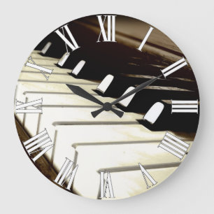 Grande Horloge Ronde Piano Keys