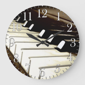 Grande Horloge Ronde Piano Keys The Music Lover's Wall Clock