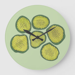 Grande Horloge Ronde Picker Chips Sweet Pickles Alimentation Kosher Dil