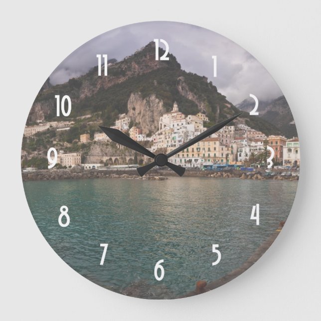 Grande Horloge Ronde Picturesque Amalfi Coast Italy Seaside Town (Recto)
