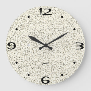 Grande Horloge Ronde Pièce murale moderne de salle de bain Frontier Tan