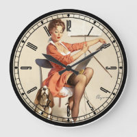 Pin-up Girl Wall Clock