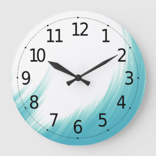 Grande Horloge Ronde pinceau Abstrait minimum  