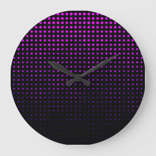 Grande Horloge Ronde Pinceau de grille à demi-teint brillant violet é