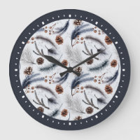 Pine Cones & Pine Needles Aquarelles Motif