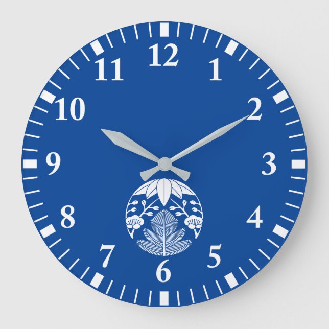 Grande Horloge Ronde Pine en bambou (Recto)