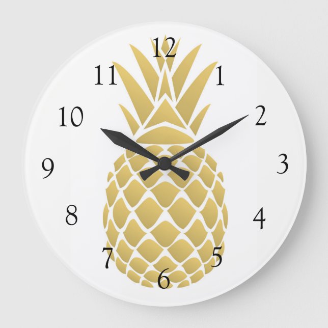 Grande Horloge Ronde Pineapple Wall Clock (Recto)