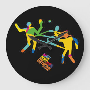 Grande Horloge Ronde Ping Pong Tenis de Mesa
