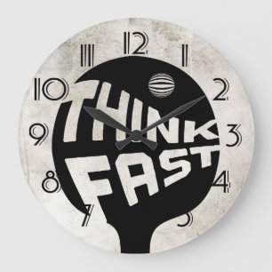 Grande Horloge Ronde Ping pong Think