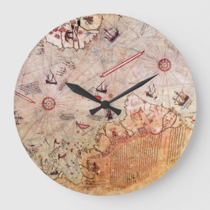 Grande Horloge Ronde piri reis histoire de la carte mystère vintage An