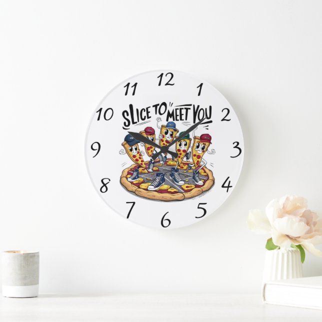 Grande Horloge Ronde Pizza (Maison)